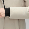 Flying in the Snow Down Jacket Women's Mid-Length Thickened Warm Winter Jacket 2025 New Fashion Slim Versatile Simple Winter Wear Oatmeal Color XL (170) (115-125 catties)