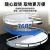 Jiang Zhiai cabinet pots and dishes turntable basket 270 degree kitchen monster corner pull basket double layer rotating seasoning storage rack gray with anti-slip mat 800 cabinet 270 turntable basket