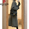 皮尔卡丹(pierre cardin)2025秋冬季新款呢子大衣女毛呢外套小个子韩系中长款赫本风 深灰色 S