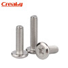 Creaby304 stainless steel large flat head bevel screws nickel plated cross large flat head screws furniture bolts M6x50 (5 pieces) 304 material