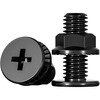 Fengji black 304 stainless steel CM ultra-thin head cross flat head large flat head screws flange nut combination set black 304-M4*22 head diameter 8 10 sets