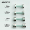 Jie Ying Fei Ding Ding generation quick-adjustable dumbbell MINI version for women's home aerobics shoulder and back press training chest muscle fitness equipment Isatis blue green 5.0kg*2