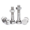 Jinchao 304 stainless steel half-thread external hexagonal bolt and nut set complete extended screw rod M6M8M10-M24 M14*160 (1 set)