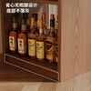 Solid wood bar table small apartment sofa side cabinet telescopic storage cabinet sideboard integrated wall island dining table 1.2 meters solid wood telescopic bar table + 1 bar chair - walnut color - installation included