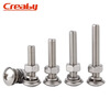 Creaby304 stainless steel cross large flat head screw large umbrella head bolt screw nut combination set M4*45 (10 sets)