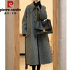 皮尔卡丹(pierre cardin)2025秋冬季新款呢子大衣女毛呢外套小个子韩系中长款赫本风 深灰色 S