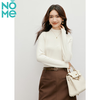 NOME Half Turtle Collar German Velvet Bottoming Shirt Women's New Thermal Underwear Plus Velvet Heating Top Autumn and Winter White L