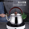Steel shield stainless steel large capacity kettle gas thickened chime kettle gas induction cooker teapot household 0.6L 14CM (titanium kettle) (201 models) stainless steel thickened kettle