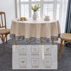 Hotel and restaurant round tablecloth new Chinese style round tablecloth waterproof, oil-proof, wash-proof and anti-scalding household round tablecloth thick Songhe-Gypsophila champagne color 180cm round tablecloth (suitable for round tables within 140cm)