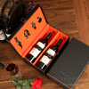 Art Bird Red Wine Box Gift Box Red Wine Leather Box Double Pack Wine Packaging Box Universal Spot Empty Box Rhinestone Double Pack (Leather Box Only, No Gift Bag Needed)
