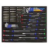 Blue-Point 381-piece film engraving tool set Six-draw seven-draw tool cart 381-piece EVA film engraving repair tools Blue-Point seven-draw tool cart - gray