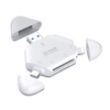 OLYSON three-in-one card reader multi-function suitable for Apple 17 mobile phone USB3.0 DJI Sony Canon SLR camera SD card Type-c computer iPad recorder TF memory card white Apple/TYPE-C/USB interface TF/SD card 2.0 Ultimate Edition