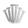 JINGGONG stainless steel threaded nails round head anti-theft net fixed nails twist nails steel nails cement nails pressure explosion threaded nails M8 galvanized 8*50 (50 pcs)