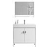 Jomoo's new space aluminum floor-standing bathroom cabinet wash basin cabinet combination bathroom wash basin balcony integrated wash basin 50 models floor-standing + faucet drain white cabinet