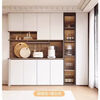 Payou sideboard integrated wall cabinet home living room small apartment large capacity multi-functional storage locker solid wood wine cabinet length 120*width 40*height 200cm off-white+log multiple doors