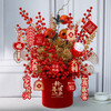 New Year's Eve Flowers New Year Ornaments Fortune Fruit Decoration Simulated Flowers New Year Blessing Bucket Flower Arrangement Red Fruit Snake Year Spring Festival Hug Bucket Housewarming-Persimmon-Fuka