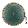 Huashu Ethereal Drum 15-tone Sanskrit tone empty drum for children beginners hand disc drum professional-grade percussion instrument Wangyou Drum Teaching 13-inch 15-tone carbon steel D tune-stone green Ethereal Drum shop list TOP