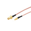 RF connection jumper MCX-J curved male to SMA-KY male screw inner hole SMA to MCX Silver-plated shielded wire 1m SMA male screw inner hole to MCX male