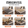 Modern simple Italian light luxury master bedroom double bed large bed storage bed furniture leather bed soft-packed bed leather bed wedding bed leather bed door-to-door delivery 1800mm*2000mm frame structure