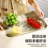 Caizhi (CAIZHI) rectangular tray tea tray household fruit tray breakfast tray storage tray living room snack tray medium beige CZ6753