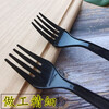 Disposable individually packaged black forks, Western food 15CM forks, fruit plastic forks, 1000 pieces, 6-inch forks, 145 white forks individually packed - one thousand pieces