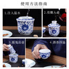 Jingdezhen Jingdezhen ceramic old-fashioned wine warmer household household hot wine pot 2 liang white wine yellow wine wine warmer set Fuguilian wine kettle 2 liang + 1 wine glass