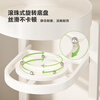 Shuaishi kitchen condiment storage rack countertop rotating tray for condiments and seasoning bottles storage box oil salt sauce vinegar rack ball base rotating milk white double layer