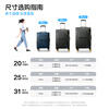 American travel luggage can be carried on the plane 20-inch large-capacity trolley suitcase soft box hidden blue gray QJ0 password box
