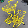 Supermarket snack store shopping cart double-decker trolley pink stall shopping mall props trolley ktv gray trolley
