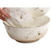 Fat Donglai same style ceramic bowl underglaze color Yulong ceramic tableware Phnom rim household bowl rice bowl rice bowl noodle bowl dish 5.5 inch bowl 4 pack Yicai