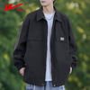 Pull-back jacket men's spring and autumn casual versatile lapel jacket men's trendy workwear men's tops black XL