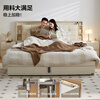 Quanyou Home Cream Style High Box Storage Bed Master Bedroom 1.8 Meter Drawer Storage Bed Home Soft Backrest Double Bed