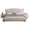 Modern simple Italian light luxury master bedroom double bed large bed storage bed furniture leather bed soft-packed bed leather bed wedding bed leather bed door-to-door delivery 1800mm*2000mm frame structure