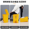 Garbage bin hospital clinic laboratory thickened waste yellow garbage bin commercial with lid gray 40L foot-operated trash can (living)