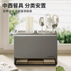 YOUQIN chopstick storage box gun ash kitchen chopstick tube household chopstick cage countertop chopstick basket wall hanging drain rack gun ash chopstick storage box wall hanging