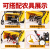 Wornonside's new grass-breaking and field-returning machine, four-wheel drive micro-tiller, diesel multi-functional gasoline self-propelled orchard weeding mower, four-wheel drive 170F gasoline hand-pulled machine, 50cm wide, grass-breaking knife + rotary tiller + furrow plow
