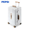 Pepsi-Cola Large Capacity Aluminum Frame Trolley Case Multi-Functional Suitcase Universal Wheel Suitcase Good-looking Thickened Password Box Haoyue White-Aluminum Frame Model 20 Inches