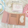 OEMG Korean Girl's Dream Tri-fold Wallet Bunny Card Holder ID Bag Cute Short Anti-Degaussing Multi-Slot Wallet Card Pink