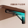 Aomingyuan Foldable Wall-mounted Folding Table Wall-mounted Study Table Balcony Wall Suspension Wall Side Table Wall Storage Rack Light Walnut 40*30 Foldable Model