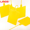 LINGS Logistics Hanging Tag Yellow 100 Pack Express Logistics Hanging Tag Cable Tie Hanging Tag Built-in Plastic Lock Cylinder Label