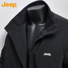 JEEP Jeep Jacket Men's Autumn and Winter Loose Workwear Pilot Jacket American Casual Trendy Men's Clothing Black XL