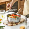 Kanda Yupping pot noodle soup pot stainless steel soup pot small milk pot imported Japanese food supplement steamer 18cm with steamer