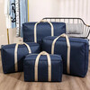 Wilkie Quilt Storage Bag Large Capacity Bag Woven Snakeskin Bag Moving Packing Luggage Clothes Quilt Bag Navy Medium 1 piece (58*40*25cm)