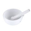 YUANZU ceramic mortar, mortar, grinding bowl, tamping medicine jar, grinding rod, mortar, pestle, Chinese and Western medicine grinding bowl, mashing bowl, tamping medicine set, bowl + stick + spoon + brush, frosted inner wall, thickened porcelain wall