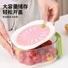 Ogilvy multifunctional drain basket for washing fruits with folding handle kitchen fresh-keeping bowl fruit basket drain basket raspberry pink