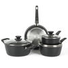 Oster 7-piece stainless steel pot set with glass lid, universal induction cooker, household kitchenware