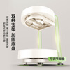 Shuaishi kitchen condiment storage rack countertop rotating tray for condiments and seasoning bottles storage box oil salt sauce vinegar rack ball base rotating milk white double layer