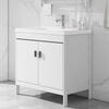 Jomoo's new space aluminum floor-standing bathroom cabinet wash basin cabinet combination bathroom wash basin balcony integrated wash basin 50 models floor-standing + faucet drain white cabinet