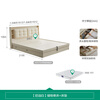 Quanyou Home Cream Style High Box Storage Bed Master Bedroom 1.8 Meter Drawer Storage Bed Home Soft Backrest Double Bed
