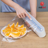 Ling Yuxun Red Dot Award cling film cutter can be magnetically absorbed and wall-mounted, large capacity, compatible with universal two-way cutting, CX style gray + 100 meters of film